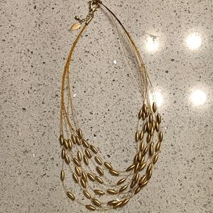 Coldwater Creek Gold Multi Strand Necklace